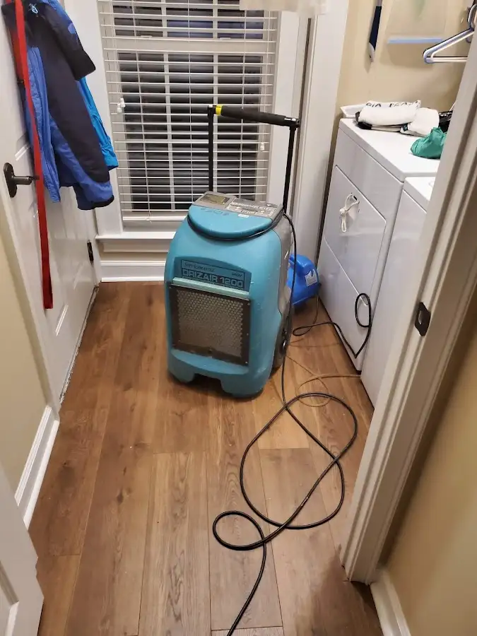 Commercial dehumidifier deployed for Flood Damage Cleanup in Goldsboro